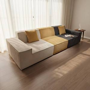 Sofá Modular Seccional Comprimido al Vacío, Fácil Montaje sin Herramientas, Sofá de Tela Reversible Multicolor para Sala de Estar - Product Image 2