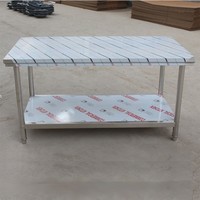 Table de travail en acier inoxydable 201 / 304 Table de travail pour table de préparation de cuisine commerciale
