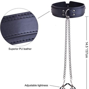 Kit de Bondage, Cadena de Metal, Pinzas para Pezones, Juego de Preliminares, Juguete Sexual para Parejas, Tapón Bucal con Tapón Anal, 100% Impermeable - Product Image 2