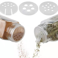 Salière et poivrière jetables en plastique, flacon de 100 ml avec couvercle métallique pour assaisonnements et épices