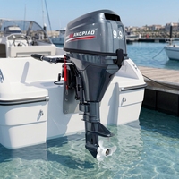 Moteur hors-bord pour bateau OEM 100% neuf en alliage d'aluminium, démarrage manuel, refroidissement par eau, 4 temps, 9,9 CV