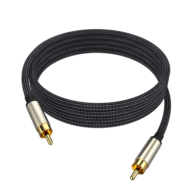 Digital coaxial output audio cable for TV DVD power amplifier speaker audio system lotus cable RCA male-to-male audio cable