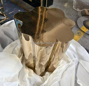 Hot Sale Luxury Stainless Steel <strong>Side</strong> <strong>Tables</strong> <strong>Sofa</strong> Rose Gold Round Coffee <strong>Table</strong> for Living Room Modern - Product Image 2