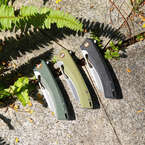 Coltello Pieghevole EDC XR955R con Manico in Micarta e Lama Tanto D2 Stone Wash, Coltello Tascabile per Sopravvivenza, Campeggio e Autodifesa - Product Image 2