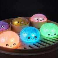RXS Glow in the Dark Steamer Bun Squishy Luminous Maltose Squeeze Toy Stress Relief Slow Rising Bun Promotional Gift Party 38
