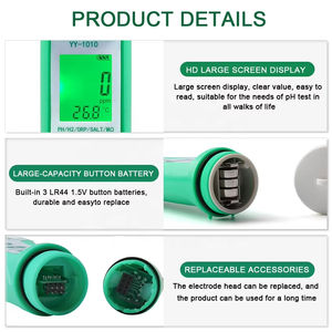PH/ORP/EC/H2/S.<span class=keywords><strong>G</strong></span>/TDS/ZOUT/TEMP/Resistiviteit Meststof 10-in-1 Voedsel Zoutgehaltemeter Waterkwaliteitstester - Product Image 5