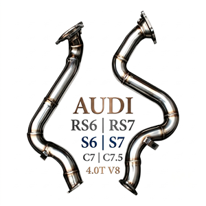 ชุดท่อลง Vortex SS304 สำหรับ Audi RS6 RS7 S6 S7 C7 C7.5 4.0T V8 แบบตรงรุ่น ชุดแต่งท่อไอเสียเทอร์โบ - Product Image 1