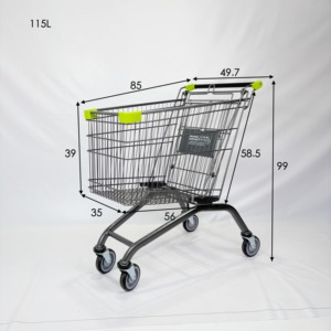 Chariot de courses traditionnel allemand en acier pour supermarché et <span class=keywords><strong>marché</strong></span> - Product Image 3