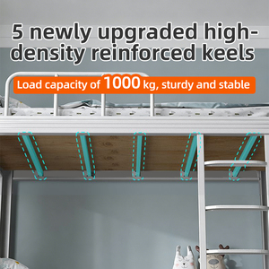 High Stability Metal Bunk Bed for Bedroom Sturdy Steel Loft Bunk Bed with Safety Guardrail KnockDown Structure for Easy Assembly - Product Image 4