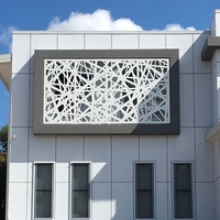 Écran perforé décoratif en aluminium, feuille découpée au Laser, rideau de façade en métal, revêtement mural