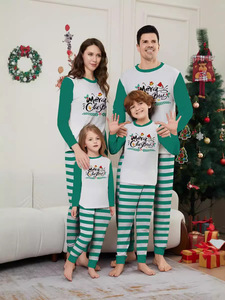 Ensemble de Pyjama de Noël pour Femme avec Imprimé Père Noël et Carreaux Rouges et Noirs, Vêtements de Nuit à Manches Longues pour l'Automne et le Printemps - Product Image 3