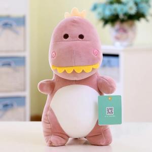 Peluche de Tiranosaurio <span class=keywords><strong>Rex</strong></span> con Corona, Juguete de Peluche de Dinosaurio Pequeño y Almohada para Niños, Relleno de PP con Forro de Malla - Product Image 5