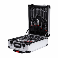 Ensemble d'outils de réparation réglables en aluminium de 187 pièces, valise à roulettes, clé à molette, outil de réparation combiné