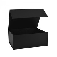 Boîte d'emballage en carton noir personnalisée avec couvercle magnétique pour draps de lit