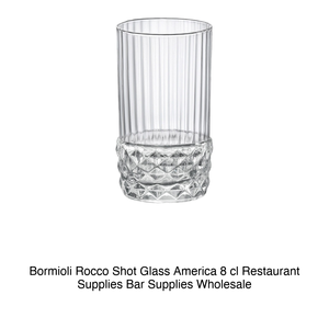 แก้วช็อตอเมริกา'20 8 ซล. สูง 8 ซม. เส้นผ่านศูนย์กลาง 4.5 ซม. ยี่ห้อ Bormioli Rocco - Product Image 2