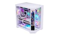 Producción personalizada Fábrica de vidrio templado dual Caja ATX de vidrio de doble cara Cubo Agujeros de ventilación Caja completa para PC 300PCs MOQ