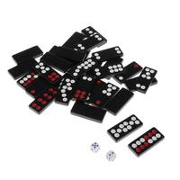 Jeu de jetons de dominos noirs, jeu de dominos traditionnels chinois Pai ango, jeu de fête de famille