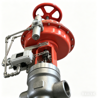 Vanne de régulation de pression principale de vapeur, vanne de régulation de débit d'eau par pulvérisation avec actionneur pneumatique