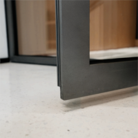 Porte à battant en aluminium et alliage d'aluminium à rupture de pont thermique avec soudure sans joint et coins arrondis pour bureau, maison, villa