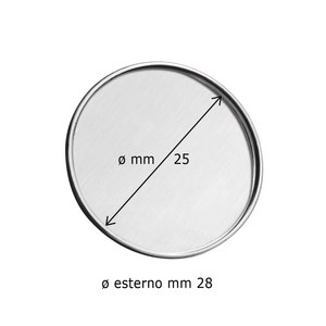 Composant de bijouterie : broche creuse diamètre 25 mm, diamètre extérieur 28 mm - Product Image 1