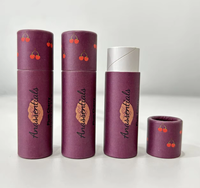 Tube de baume à lèvres en papier kraft biodégradable de luxe 0.3oz 10g déodorant Push up pour cosmétiques conteneur de bâton de protection solaire Spf50 organique