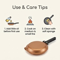 Poêle à frire mexicaine pliable double face en acier au carbone antiadhésive, faible émission de fumée, compatible four, pour œufs et steaks, pour le marché international