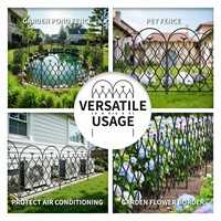 Panneaux de clôture de jardin décoratifs modernes en métal, barrière anti-animaux en fil torsadé orné, bordure à insérer dans le sol, protection pour animaux domestiques (chiens, chats) dans la cour