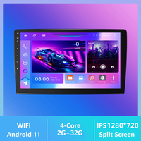 Système DVD pour véhicules Android 11 de 10 pouces, autoradio tactile avec lecteur multimédia Bluetooth Carplay, lecteur universel pour voiture