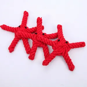 Baumwoll seil gewebt Starfish Pet Toy Molars Biss beständiges Hundes pielzeug