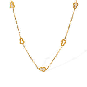 Collar de Aleación de Zinc con Forma de Corazón en Color Dorado para Regalo - Product Image 5