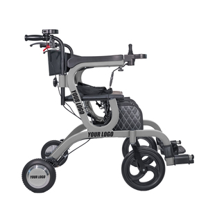 Smart Rollator combine un fauteuil roulant électrique et une marchette avec un cadre <span class=keywords><strong>pliable</strong></span> <span class=keywords><strong>ultra</strong></span> léger et un siège confortable Sac pratique - Product Image 4