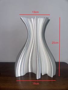 High Gloss White 3D Printed Flower <b>Vases</b> Home Decorative Bud <b>Vases</b> Factory Wholesale Made of Natural Smooth PLA Material - Product Image 6