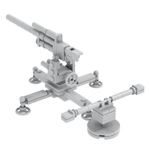 MOC5024 <span class=keywords><strong>Serie</strong></span> Militar, Modelo de Cañón de Artillería de la Segunda Guerra Mundial, Bloques de Construcción Educativos, Regalos Creativos, Juguetes para Niños - Product Image 1