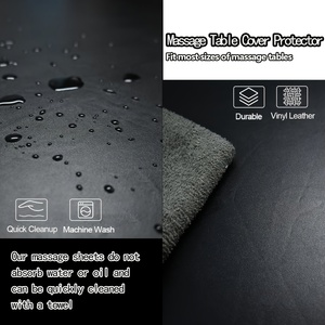 Housse de <span class=keywords><strong>table</strong></span> de <span class=keywords><strong>massage</strong></span> en PU, drap-housse élastique réutilisable pour lit de spa - Product Image 4