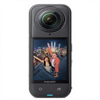Caméra d'action 360° Insta360 X5 étanche 8K avec écran tactile de 2,5 pouces, effet bâton de selfie invisible pour faible luminosité, robuste