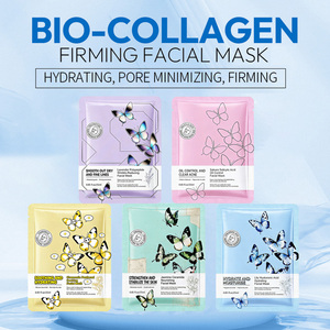 Masque facial en feuille nourrissant, régulateur de sébum, à la vitamine C et au bio-collagène, hydratant - Product Image 2