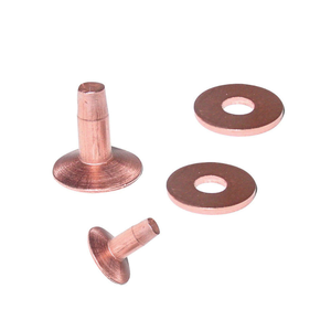 Rivets aveugles industriels personnalisés, en cuivre massif, traitement de surface plaqué, certifiés ISO, pour applications en cuir - Product Image 1