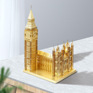 Rompecabezas Metálico 3D del Big Ben y la Torre <span class=keywords><strong>Elizabeth</strong></span> de Londres, Modelo de Edificio Emblemático, Kit de Ensamblaje de Acero Inoxidable, Piececool - Product Image 2