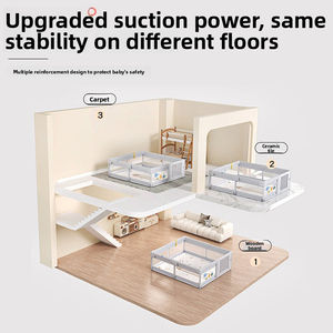Corralito Plegable para Bebés con Columpio y Tobogán, Área de Juegos Interior y Exterior para Niños Pequeños, Espacio de Actividades Seguro con Tapete - Product Image 2