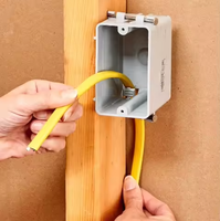 Boîtes de jonction standard américaines résistantes aux intempéries en PVC répertoriées ETL gris ancien travail nouveau travail boîte de plafond boîtes en plastique électriques