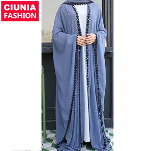 1653#Latest casual kaftan free size abaya for big women 2019 dubai turkish clothes abaya