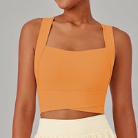 Soutien-gorge de sport pour femme à bretelles larges croisées au dos, maintien élevé, antichoc, pour fitness, entraînement et Pilates, avec logo personnalisable, meilleure vente