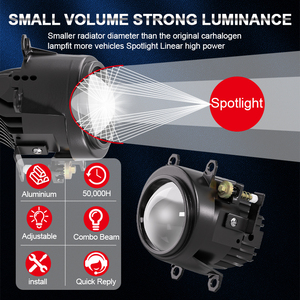 Lámpara antiniebla de lente de 2 pulgadas para <span class=keywords><strong>Toyota</strong></span> Fortuner Corolla <span class=keywords><strong>Cross</strong></span> <span class=keywords><strong>Yaris</strong></span> Vios Bi LED lámpara de luz antiniebla lente de proyector actualización 3 colores - Product Image 6