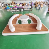 Inflable flotante Sun Deck isla flotante salón fiesta ocio plataforma inflable flotante fiesta muelle con tiendas de campaña