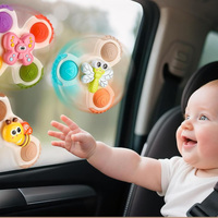 2026 Meilleure vente pour bébés : Jouet éducatif précoce à ventouse rotative, motif dessin animé, sensoriel et ludique, en forme d'insecte, pour table à manger