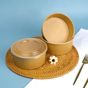 Tazón de Ensalada de Papel Desechable Biodegradable con Tapa OPS, Impresión Personalizada al por Mayor para Desayuno, Merienda, Comida Caliente o Fría - Product Image 5