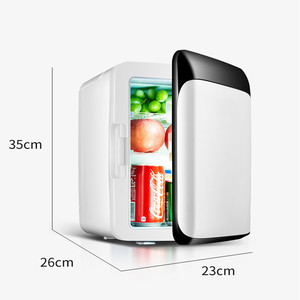 <span class=keywords><strong>Mini</strong></span>-réfrigérateur portable 10L, double fonction de refroidissement et de chauffage, réfrigérateur ABS pour voiture, chambre, bureau, dortoir - Product Image 3