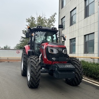 Tracteur agricole diesel 4x4 de 200 CV avec cabine climatisée et GPS, fourni par l'usine chinoise