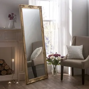 Best Selling Rustic Country Gold Mirror With Wooden Frame Antique French Decorative Mirror