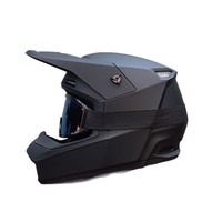 Casque de vélo de montagne tout-terrain avec lunettes amovibles et coque en ABS